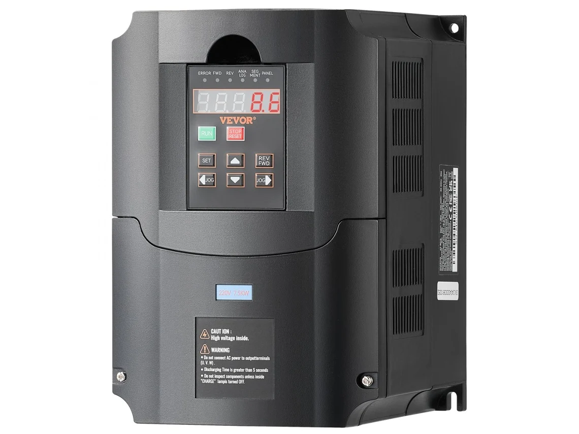 10Hp 7 5Kw 35Amps 220V Entrada Monofásica Ou Trifásica para Saída Trifásica Vfd 0-400Hz VEVOR (Outlet Grade A)
