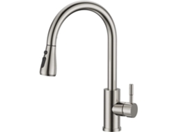 Torneira Misturadora De Cozinha, Misturador De Cozinha Com Ducha Extensível, Bico Alto Retrátil Em Aço Inoxidável Para Conexões Padrão Britânicas