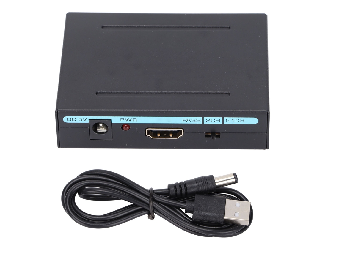 Extrator de Áudio Interface Multimídia Hd para Interface Multimídia Hd Estéreo Conversor de Áudio 4K para Fire Stick ZMDECQNA