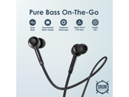 Fones de Ouvido com Fio Oraimo Oep e12n Preto EOOCOO (conector 3.5mm Semi intra auricular)