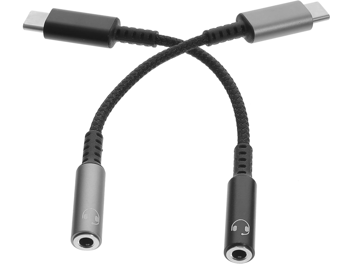 Conjunto De 2 Adaptadores De Áudio Usb-c Para P2 (conector De Fone
