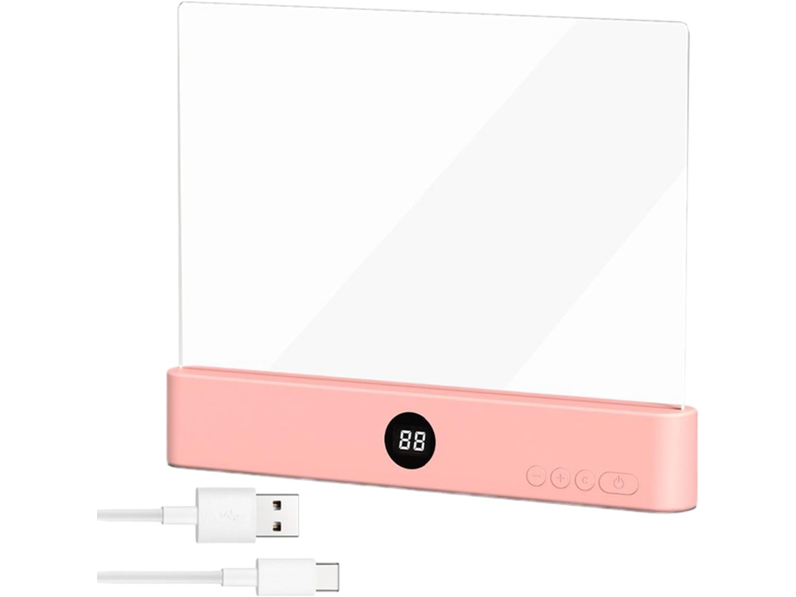 Luminária De Leitura Painel Plano Transparente Com Proteção Ocular, Ideal Para Leitura Noturna Mulheres E Homens