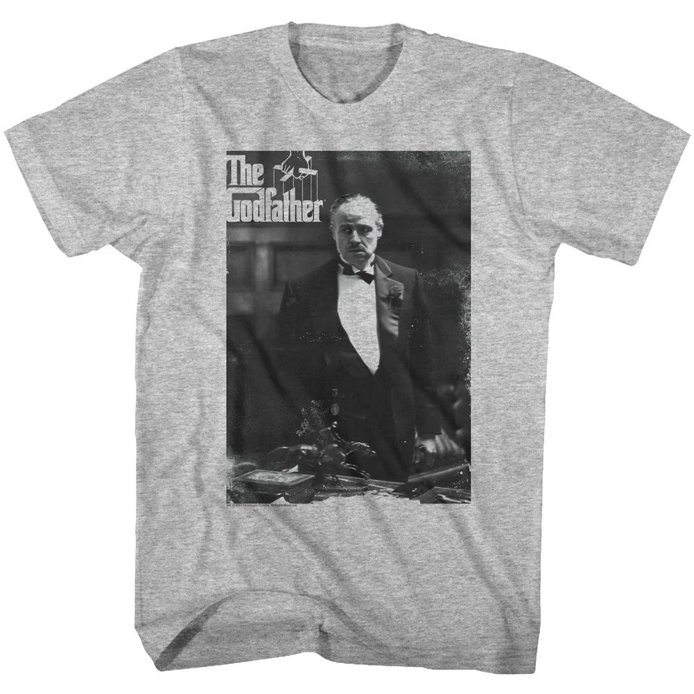 Rockinstone Godfather The Don Again Heather Gray Adult T-shirt Size:xxxl