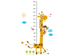 Adesivo de Parede Medidor de Altura, Girafa, PVC, Quarto Infantil | S/MARCA