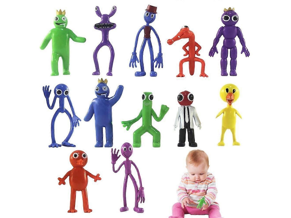 Figuras Fofas De Arco Íris De Pvc, 12 Peças/conjunto, Personagens De Desenho Animado, Estátuas Colecionáveis, Ornamentos Para Fãs Olysi Shop