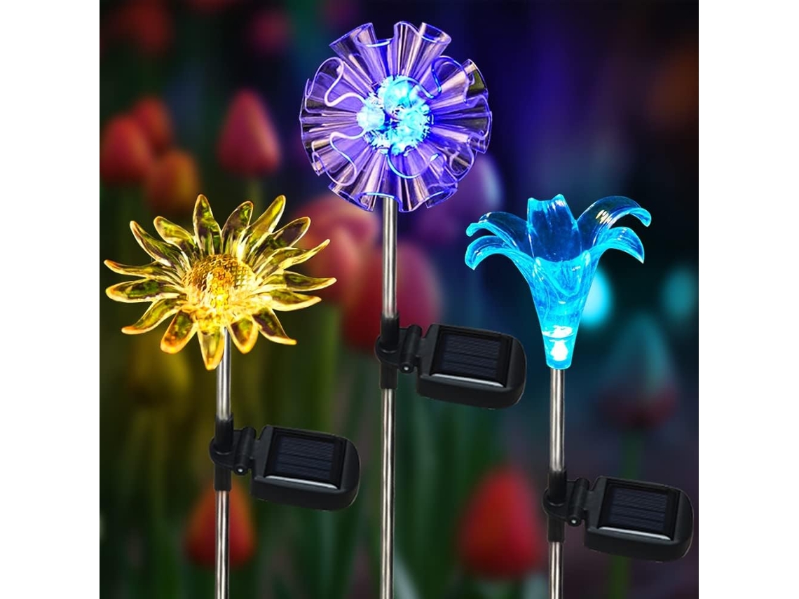 Luzes De Fogo De Artifício Solares Deslumbrantes, Pacote Com 3 Luzes Solares Para Áreas Externas, Decorações Criativas Para Natal, Casa E Jardim, Com