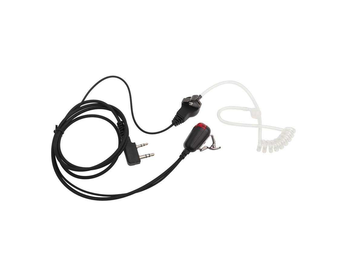 Fone De Ouvido Com Tubo Acústico 2pin Com Mic Ppt Luz Vermelha Para Rádio Walkie Talkie
