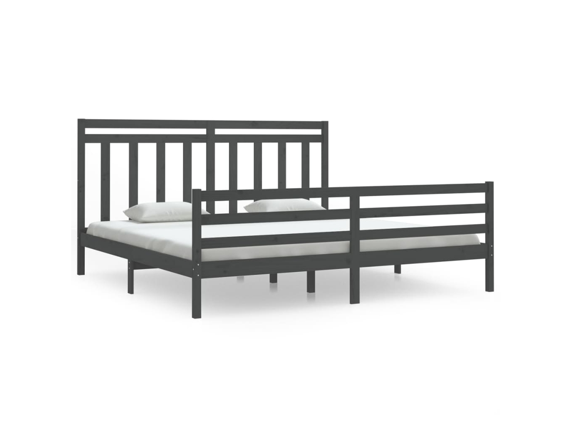 Bed Frame, Bed Frames Vidaxl Cinzeto Madeira (200 X 200 Cm)