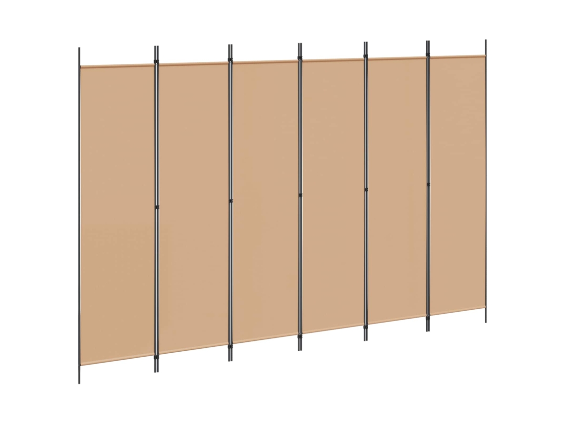 Conjunto 1 Divisor De Ambiente Vidaxl Bege Poliéster (300 X 200 Cm)