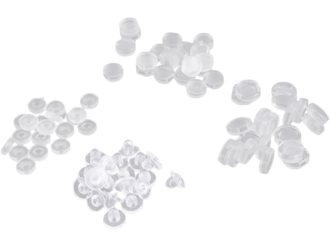 100 Peças de Clipes de Silicone Antiderrapantes Incolores para Almofadas de Ouvido SFUSHOS