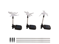 2026 3pcs Lámpara de Pila Solar Led Colorida Impermeable para Jardín, Césped Y Patio Exterior