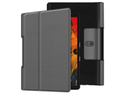 Capa De Couro Texturizada Custer Com Aba Horizontal E Suporte Dobrável Duplo Para Lenovo Yoga Smart Tab