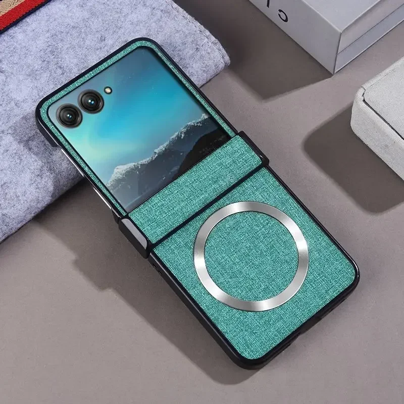 (verde, Motorola Razr 60) Capa De Proteção À Prova De Choque De Capa Dura, Suporta Magsafe Magnetic Suction Wireless Charge