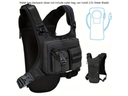 Mochila De Hidratação Em Nylon Para Atividades Ao Ar Livre, Bolsa De Peito Compatível Com Sistema Molle (não Incluso), Trilhas E Ciclismo