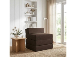 Vidaxl Sofá Cama Dobrável Cinzento-acastanhado 200 X 70 X 15 Cm Tecido