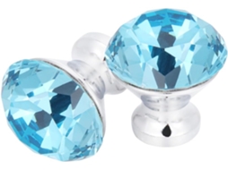 Puxador De Cristal Azul Em Formato Diamante, 30mm, 2 Peças, Furo Único