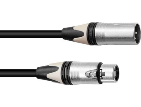 Cabo PSSO XLR COL 3pin 15m bk Neutrik