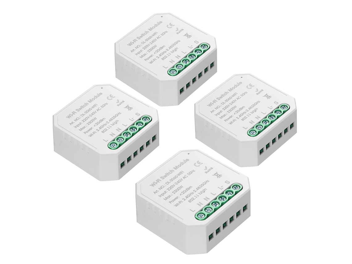 Módulo de interruptor inteligente Tuya Mini (tamanho compacto, controle remoto por aplicativo)