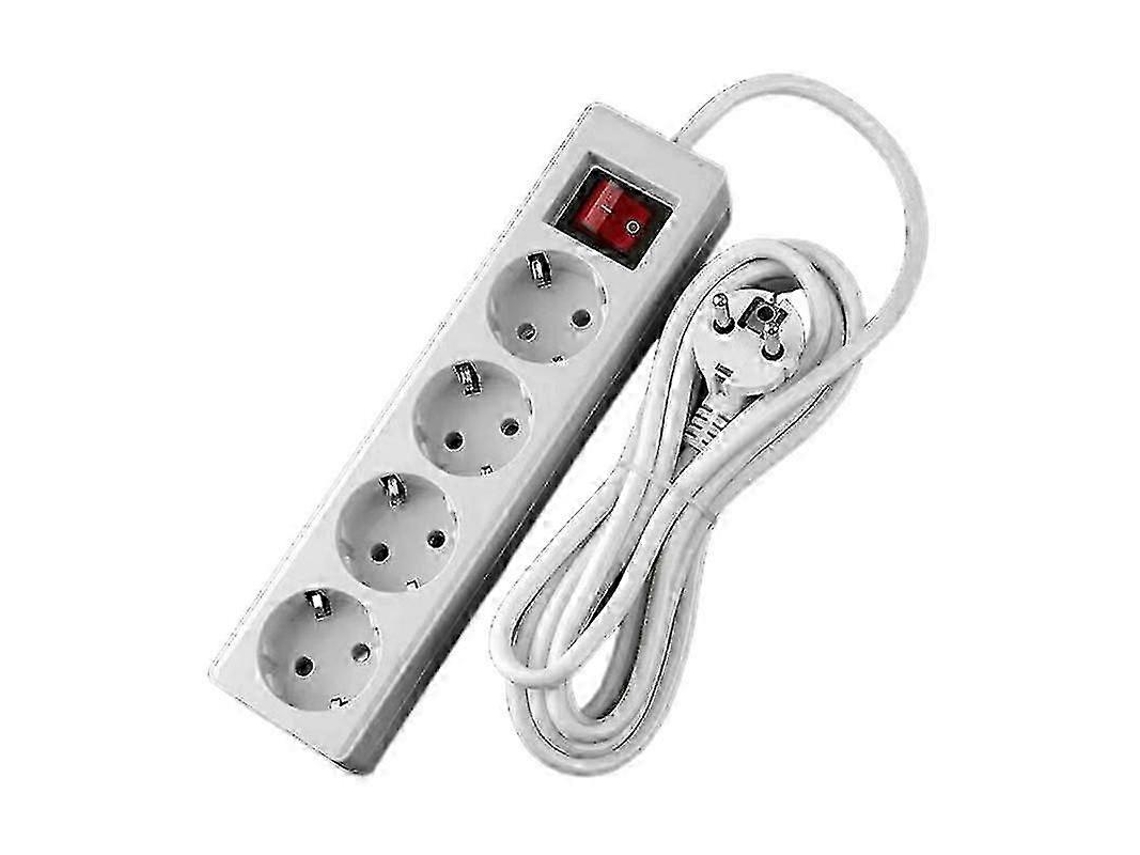 Régua De Tomadas Para Uso Doméstico Com Protetor Contra Surtos, Padrão Europeu Com 3/4/5 Tomadas. Olysi Shop