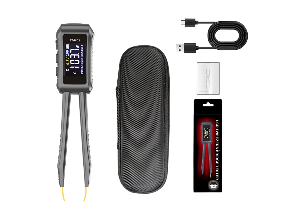 Testador de Ponte Digital com Pinça, Resistor, Capacitor, Indutor | S/MARCA
