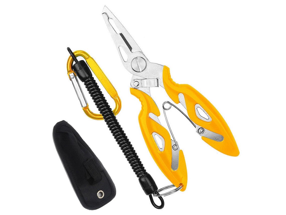 Alicate de Pesca Aço Inox com Cordão