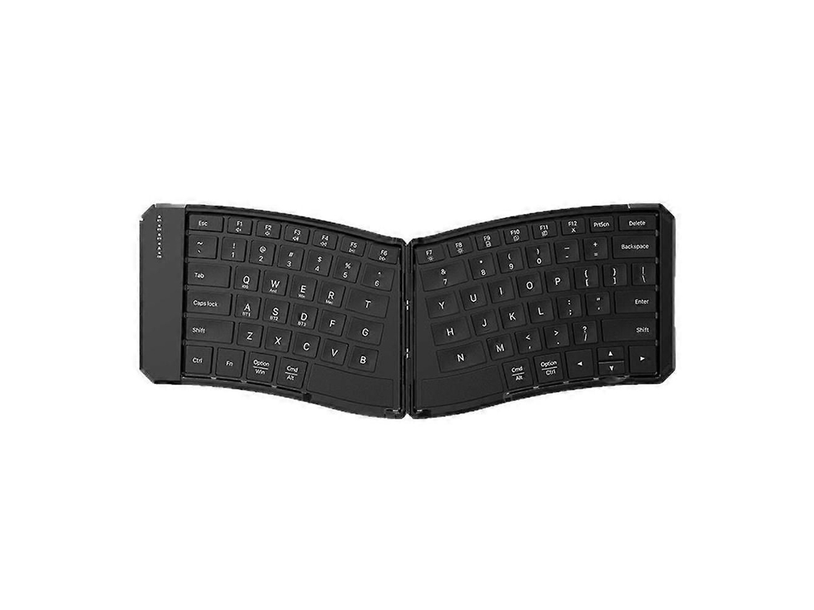 Teclado Dobrável Bluetooth Ergonômico em Formato de V com Três Vias, Luz de Carregamento para Celular e Tablet, e Teclado Bluetooth TAISHENGDA