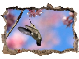 Adesivos Muraux Petit Colibri Com Flor De Cerisier Adesivo Mural Para Salão De Beleza Quarto Cozinha Escritório Adulto Criança 56x81cm