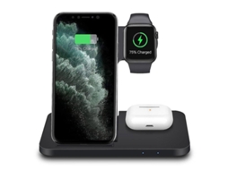Estação de Carregamento Sem Rápido Certificação para Apple RADIODDITY Seda Preto