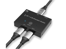 Cabo Displayport 1.4 Displayport Switch 2 em 1 saída 30hz 4k 120hz divisor conversordisplayport switchdisplayport divisor para vários Yizhood