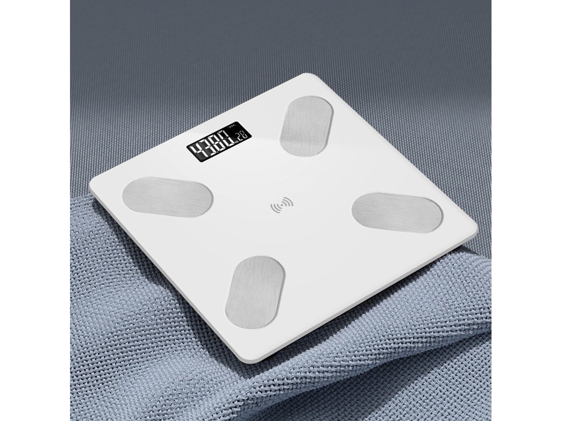Balança Inteligente Para Perda De Gordura, Recarregável (branco Elegante), Monitora 81 Dados Corporais.
