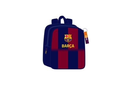 Mochila Escolar F.c. Barcelona Azul Grená 22 X 27 X 10 Cm