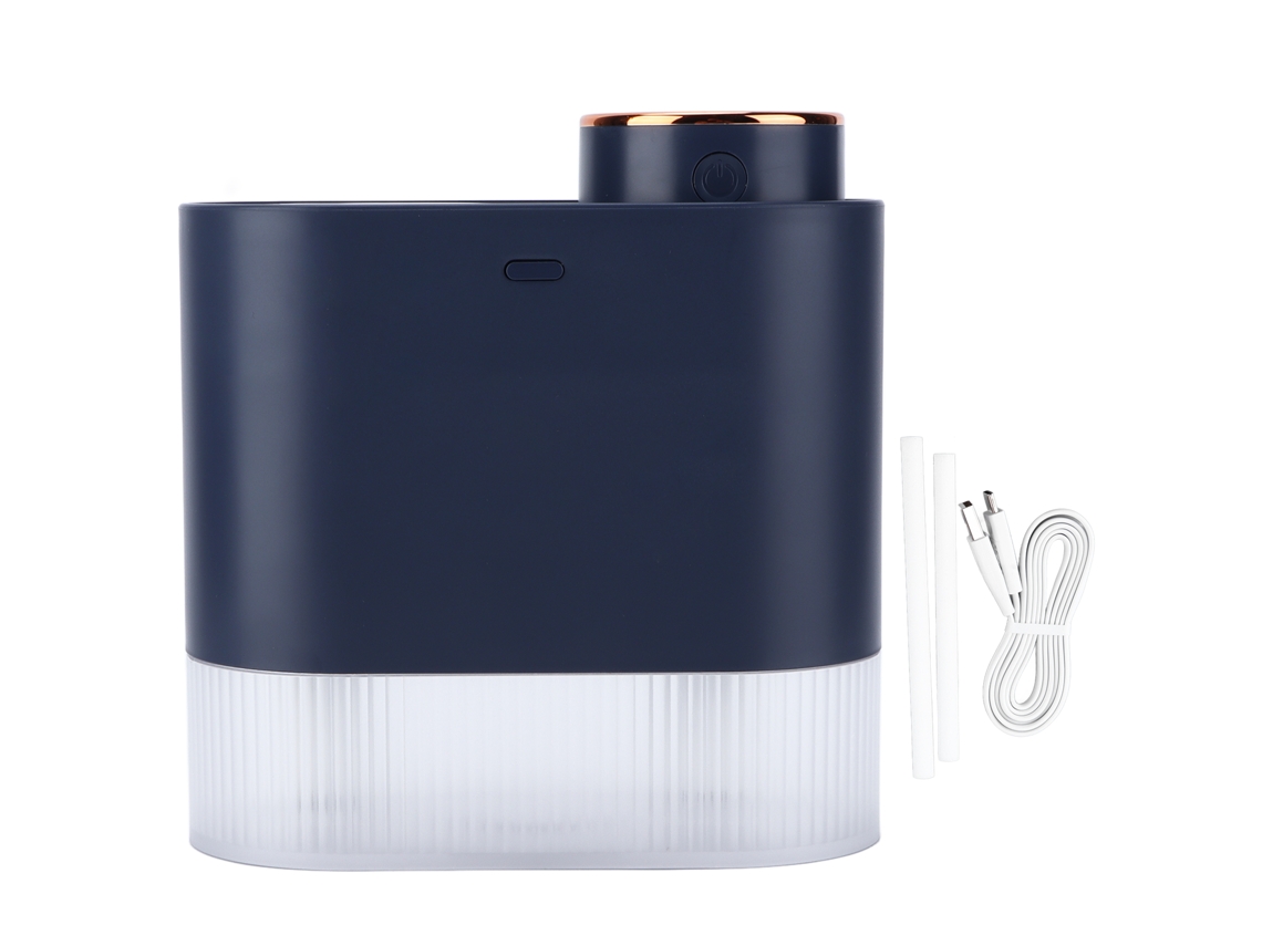Umidificador Mini Usb 450ml com Duas Boquillas e Luz, para Quarto e Escritório Azul | S/MARCA