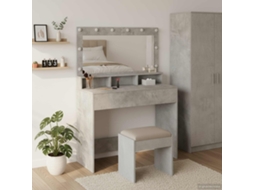 Vidaxl Mesa De Vestir Cinzento 100 X 41 X 135 Cm Derivados De Madeira