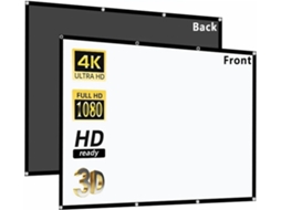 Tela de Projeção para Cinema em Casa, Ambientes Internos e Externos, Quintal, 60 150 SFUSHOS