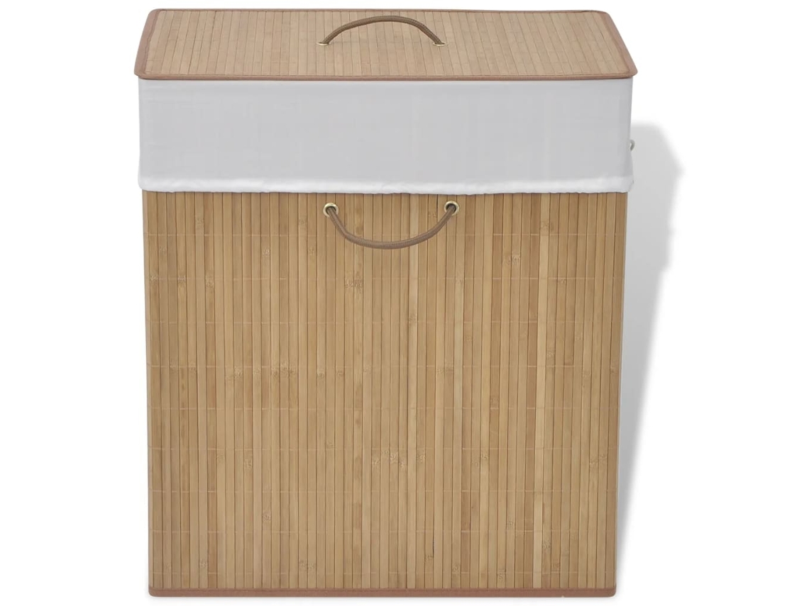 Vidaxl Cesto Retangular Para Roupa Suja Bambu Natural