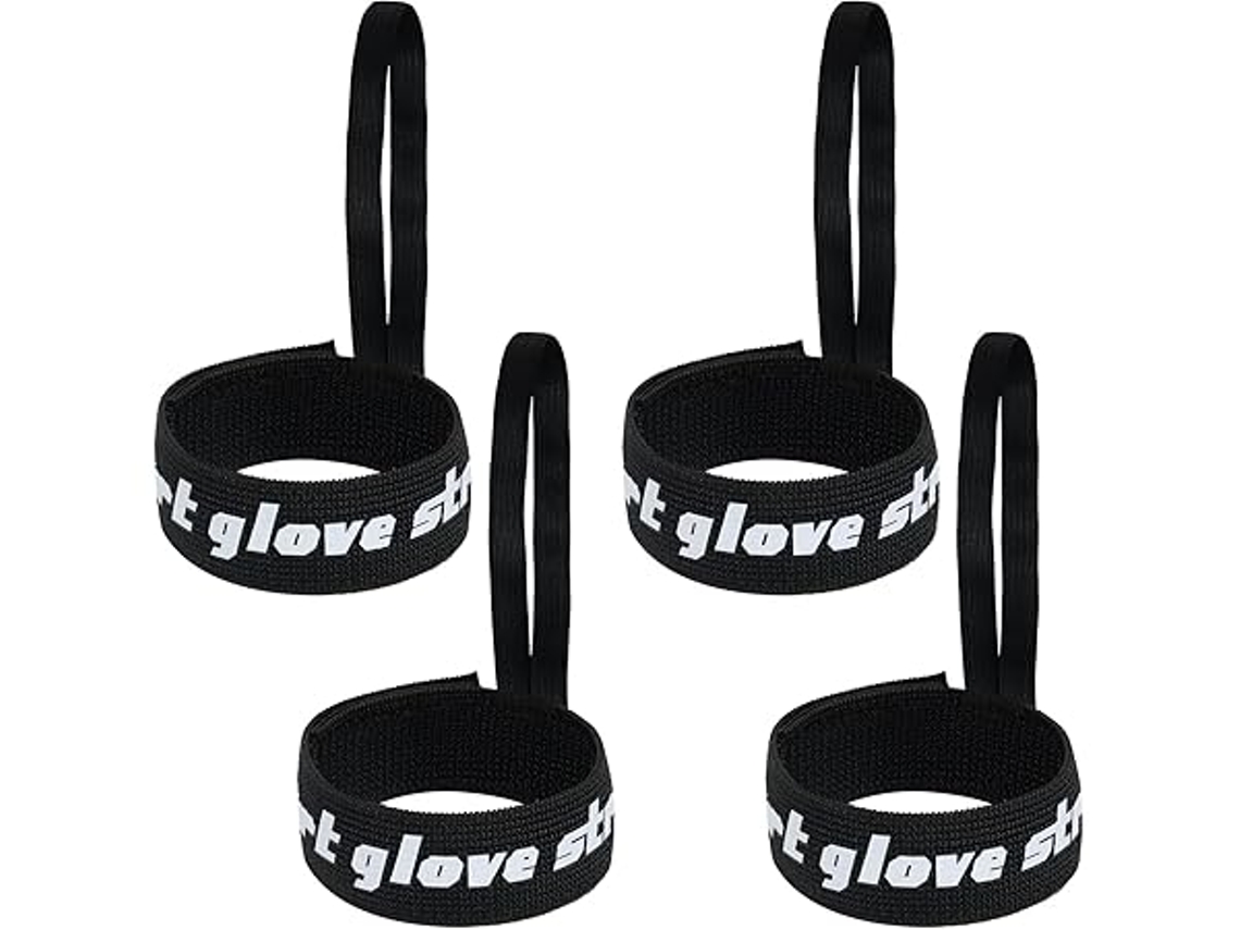 Conjunto de Cuatro Cordones para Luvas de Esqui, Elásticos, Snowboard Exterior em Varanda e Jardim, Antiperda, Durável, Multiuso STELASPLEN