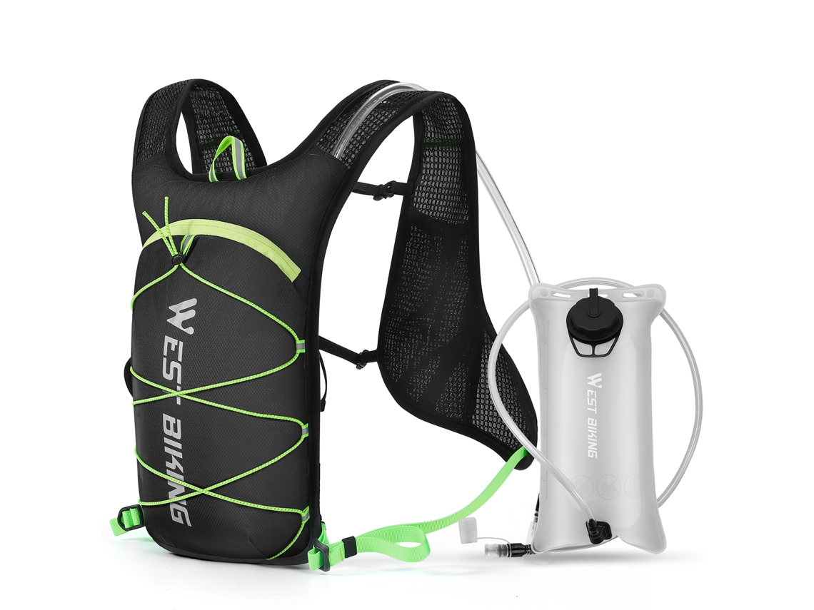 Mochila de Hidratação Mali para ciclismo, com bolsa de água, leve, respirável, reflexiva