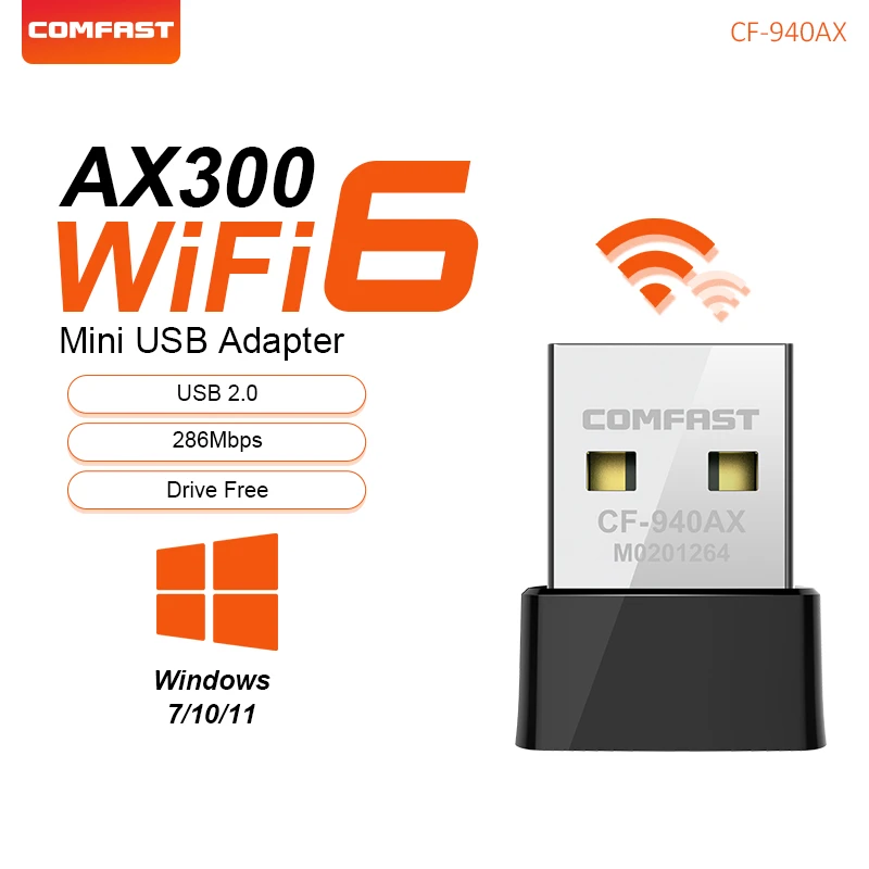(branco) Adaptador Wifi 6 Ax286 Placa De Rede Dongle De Criptografia
