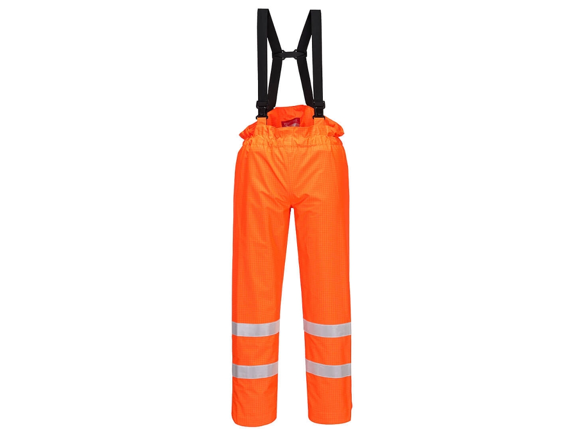 Calças Bizflame Rain De Alta Visibilidade - Resistentes A Chamas E Antiestáticas Laranja / S