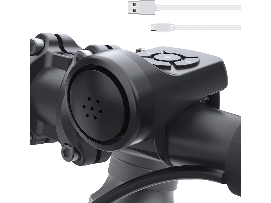 Buzina elétrica, guidão, recarregável USB, segurança, AQUAFORGE