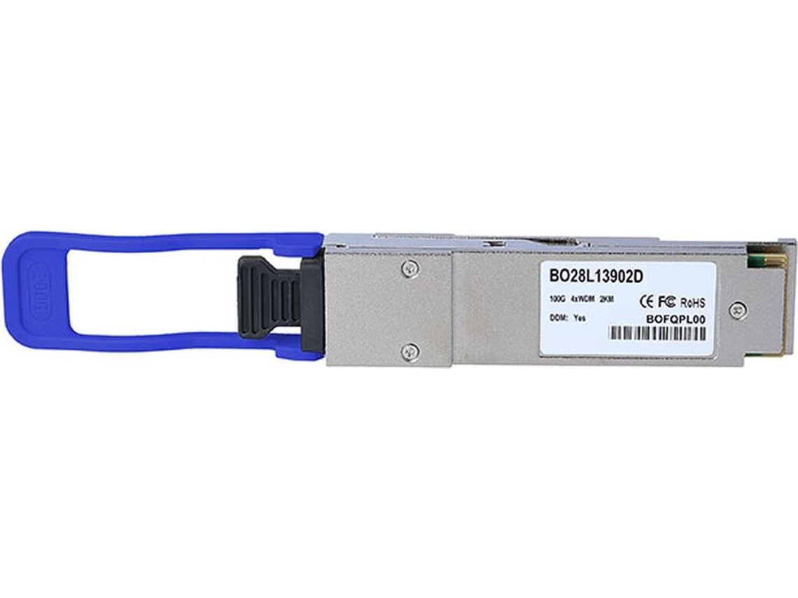 Transceptor F5 Networks Opt 0055 Qsfp28 compatível, conector Mpo/mtp, 100gbase Psm4, fibra monomodo, 4xwdm, 2km, 0° Blueoptics