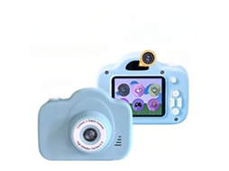 Câmera Infantil 1080p Hd Com Câmera Dupla E Foco Automático, Azul