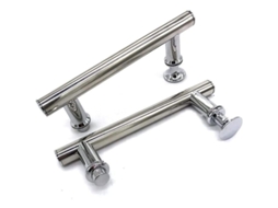 2025 Novo 2 Pçs 145mm Chrome Abs Alça de Porta de Chuveiro, Buraco a Buraco (14.5cm)