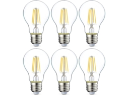 Kit de 6 Lâmpadas Led E27 4w Filamento, não regulável, equivalente a 40w | S/MARCA