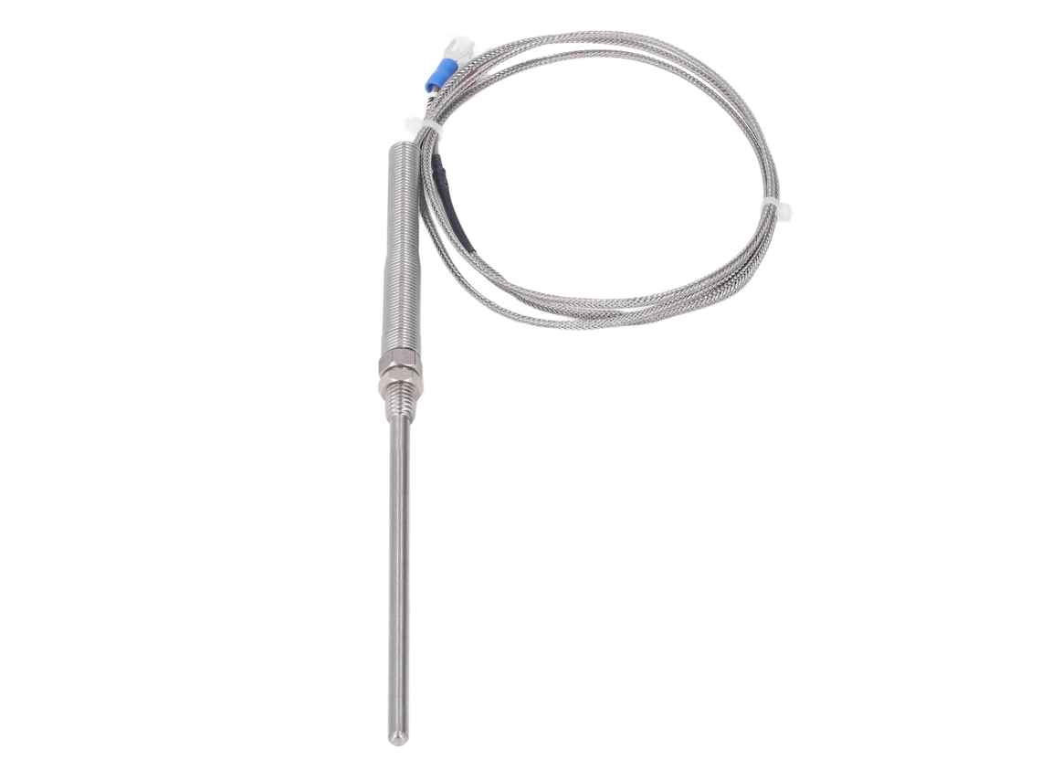 Sonda De Termopar Tipo K Com Sensor De Temperatura, Aço Inoxidável 304, Rosca M8, 1 Metro