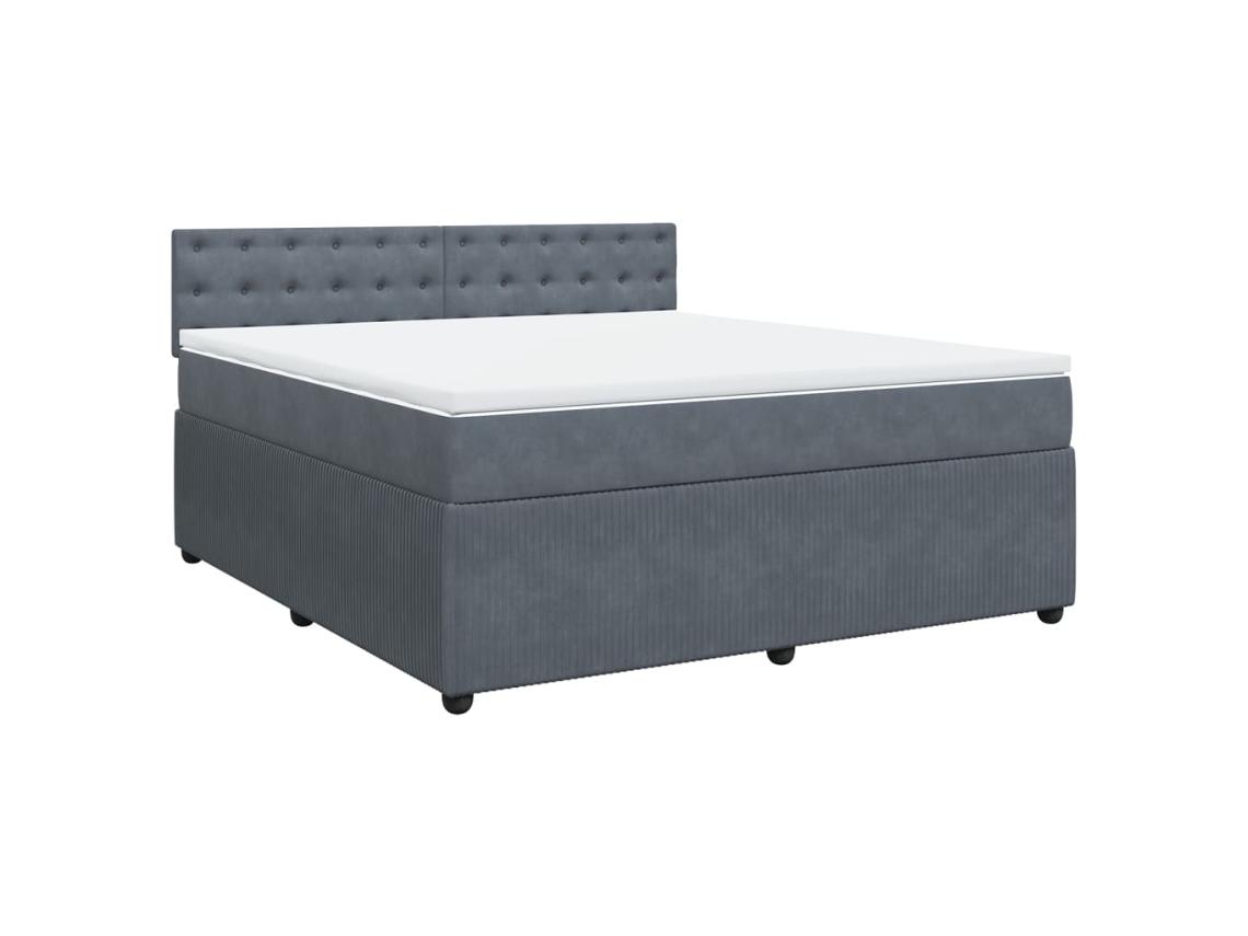 Box Spring Bed, Box Spring Beds Vidaxl Cinzeto Veludo (180 X 200 Cm)