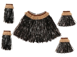 Kit De Saia Havaiana De Ráfia Para Hula Com Pulseiras Para Decoração De Festa Luau.