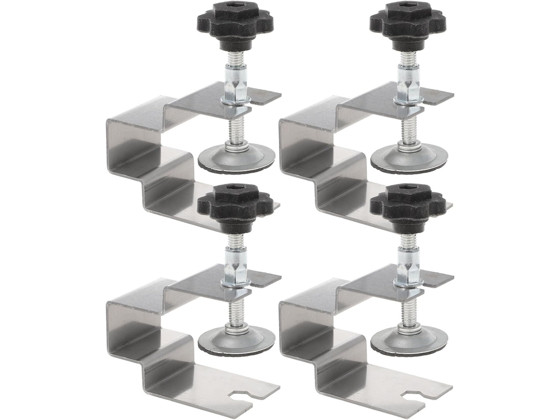 Grampos De Aço Inoxidável Beaupretty Para Armários, Conjunto De 4 Peças, Ampla Área De Fixação Para Instalação Rápida E