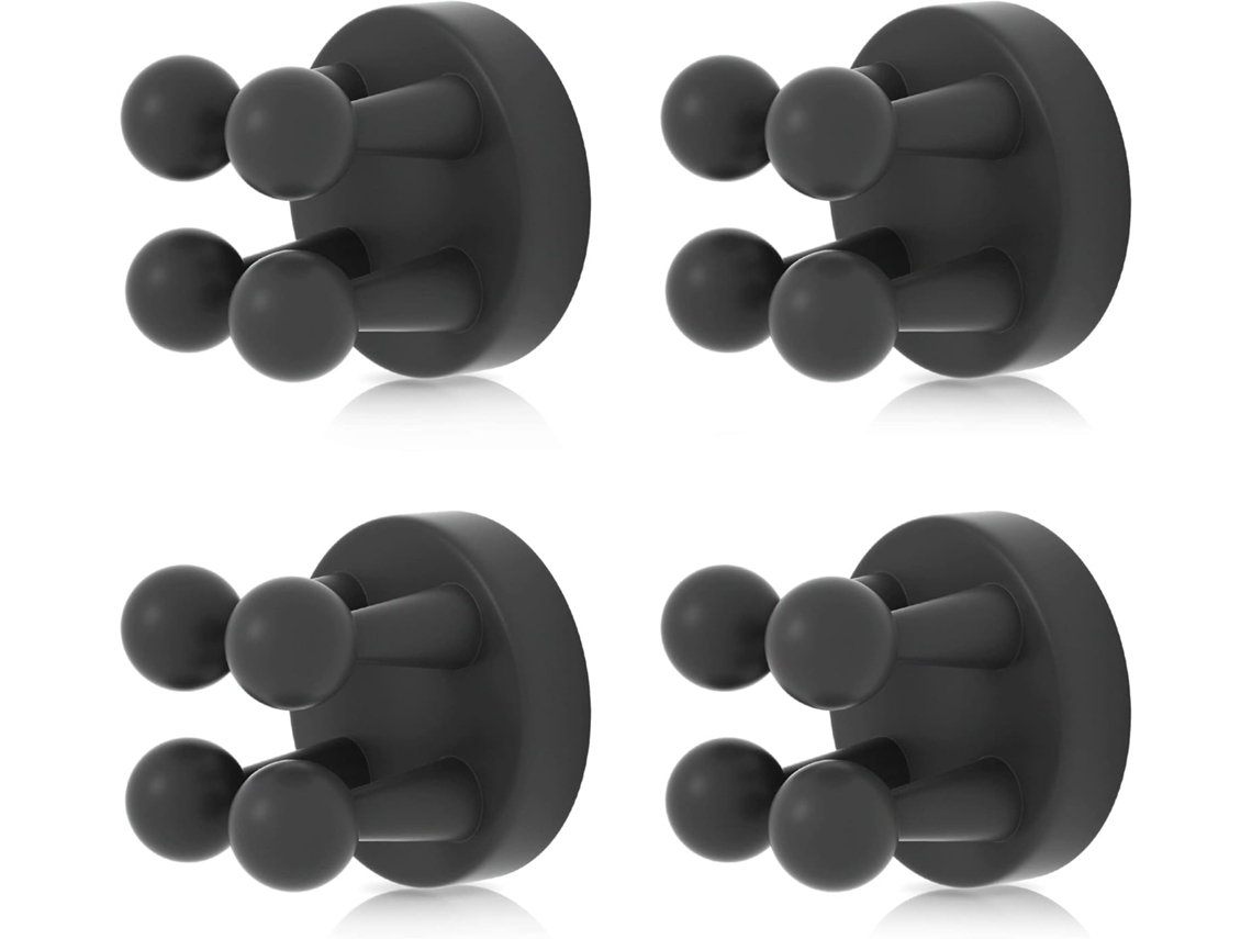 Suporte Escova Dentes Parede Autoadesivo Gancho Multifuncional Silicone 4 Unidades