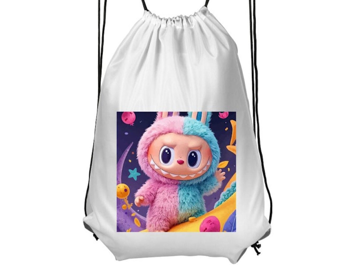 Mochila de Ginástica Infantil- Confortável e Prática Monster Preta Lapsi BRILVIBERA
